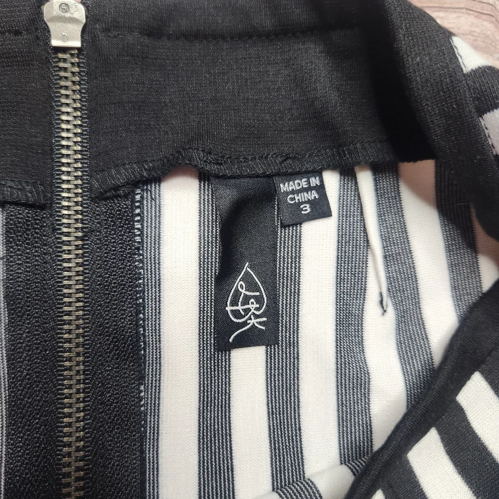 5/$15 LBK Black White Stripe Pencil Straight Skirt - Picture 3 of 7